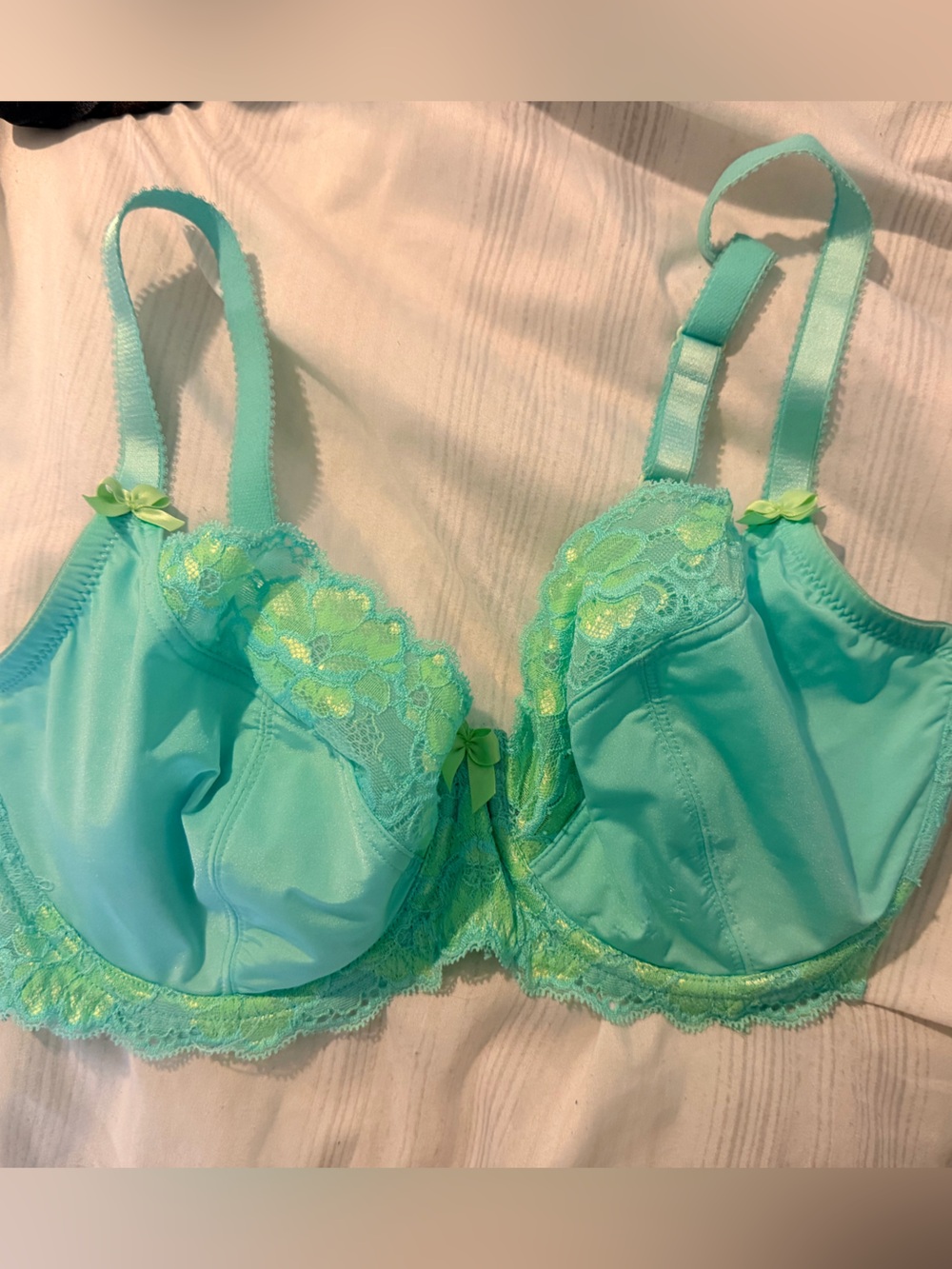 Adore Me Aqua Turquoise Lace Bra 36DD